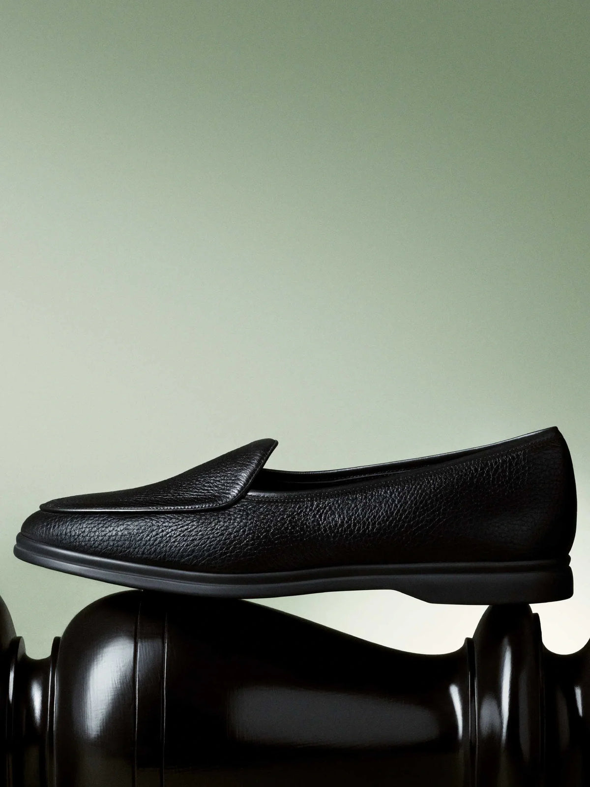 Belgian Loafer - Black Deerskin