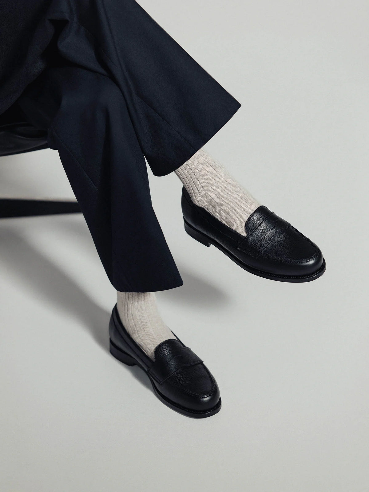Ivy Loafer - Black Grain
