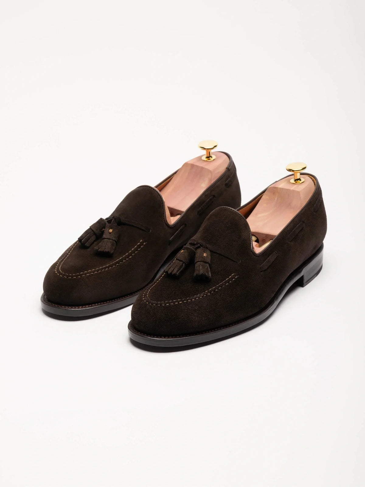 Double Tassel Loafer - Brown Suede