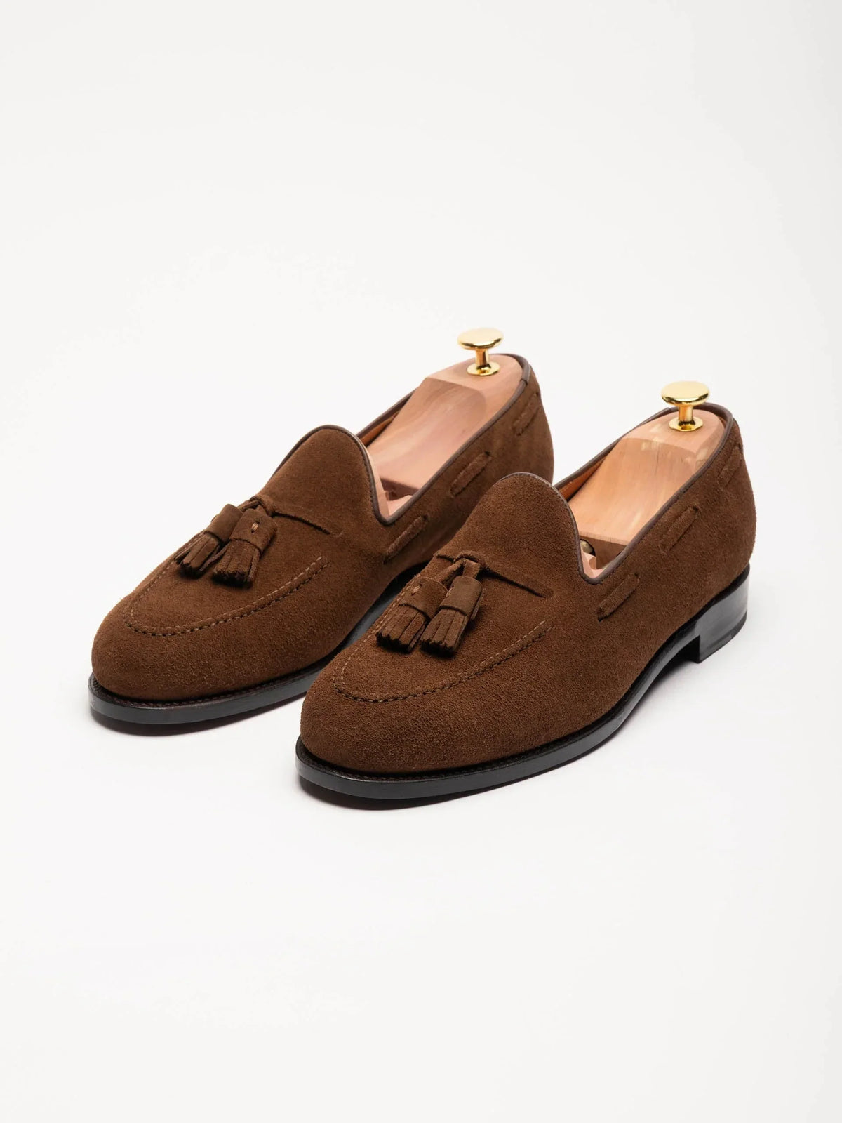 Double Tassel Loafer - Medium Brown Suede
