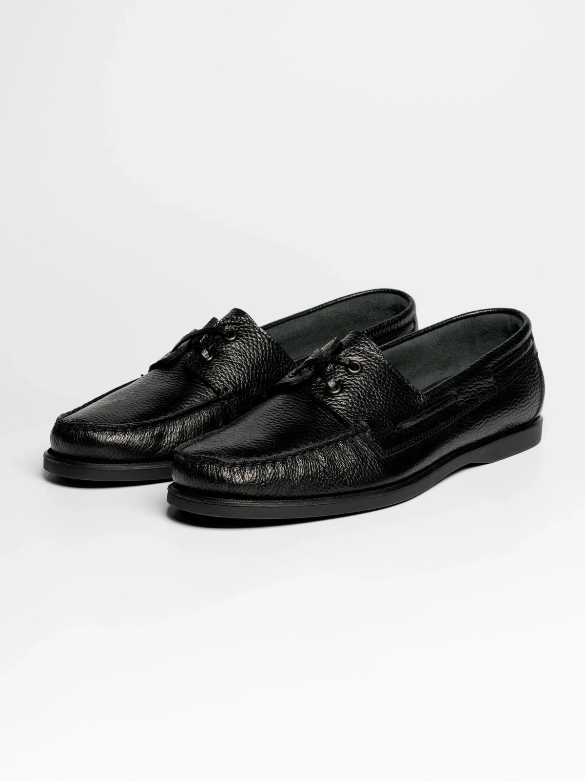 Boat Shoe - Black Grain