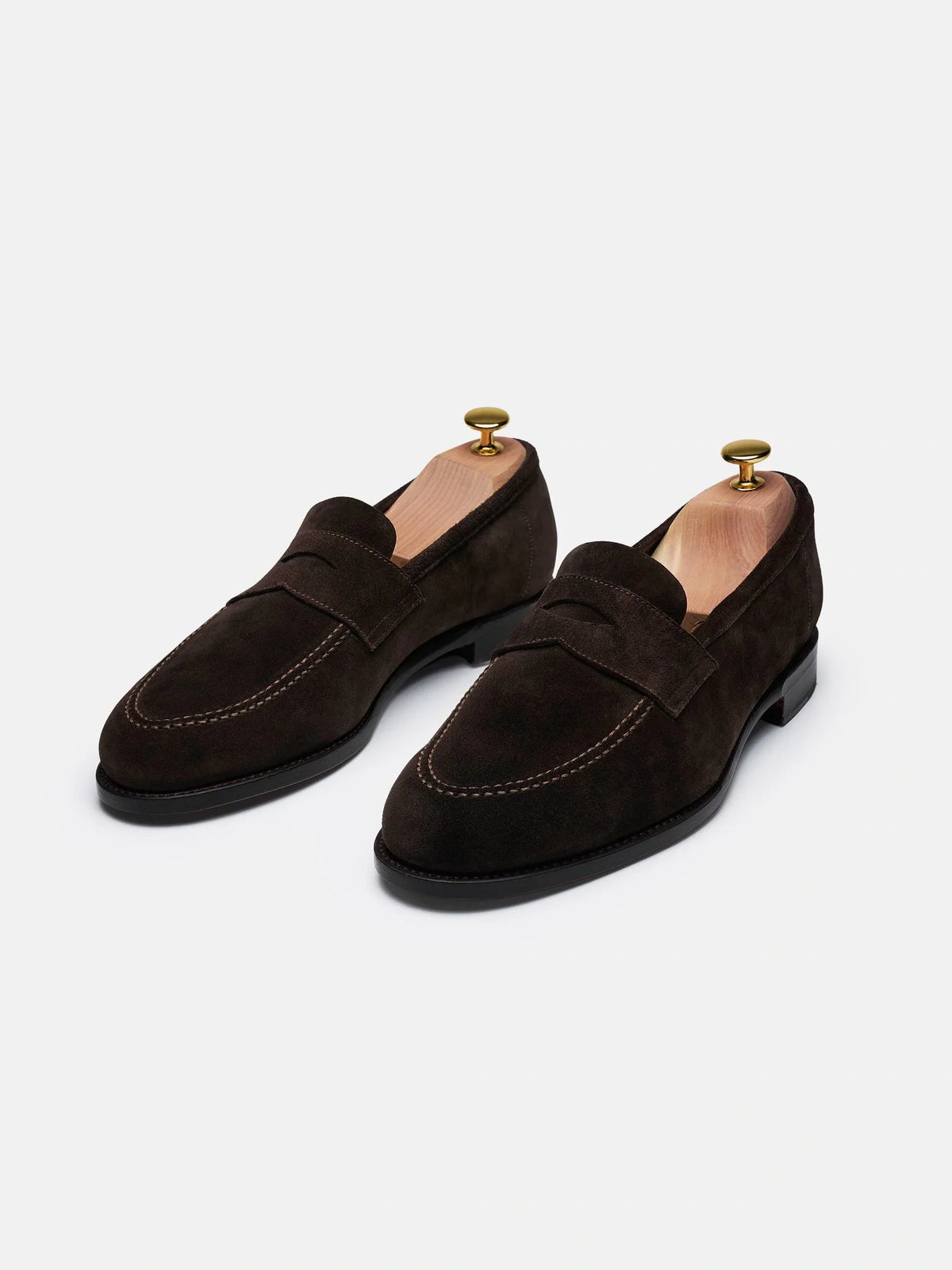 Hale Penny Loafer - Brown Suede - Unlined