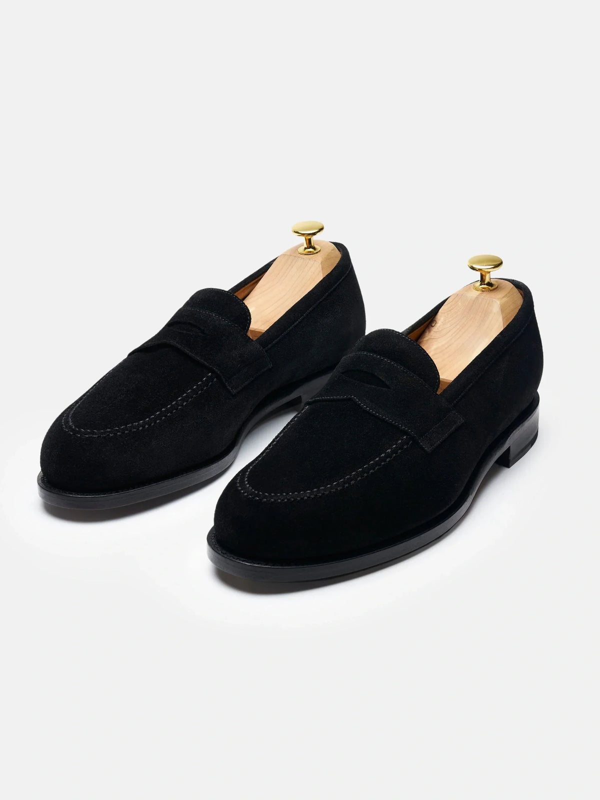 Hale Penny Loafer - Black Suede