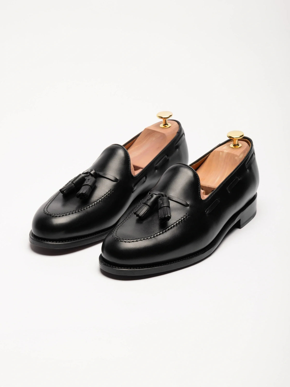 Double Tassel Loafer - Black Calf