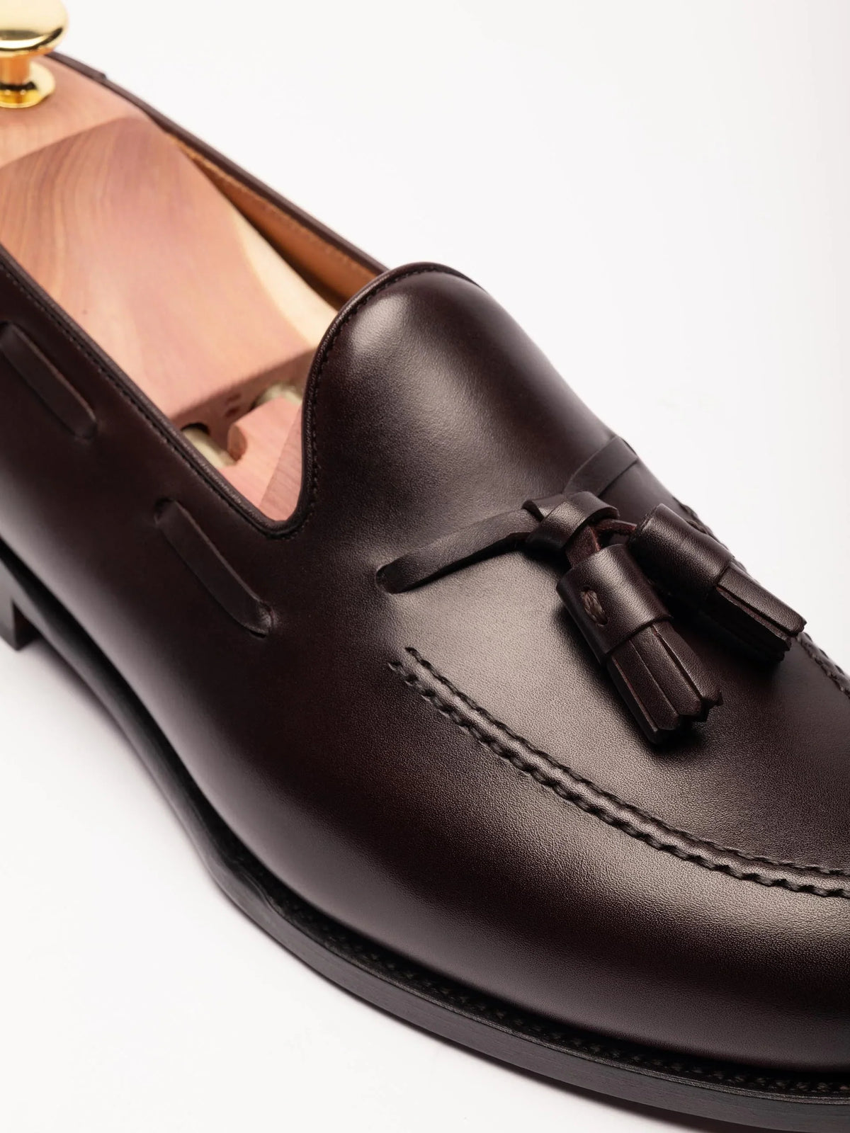 Double Tassel Loafer - Burgundy Calf